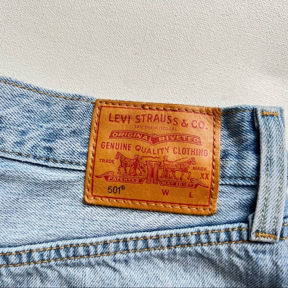 VINTAGE LEVI'S 501 Denim WAVELINE Cutoff Shorts 25 jean cutoff distressed - Picture 4 of 10